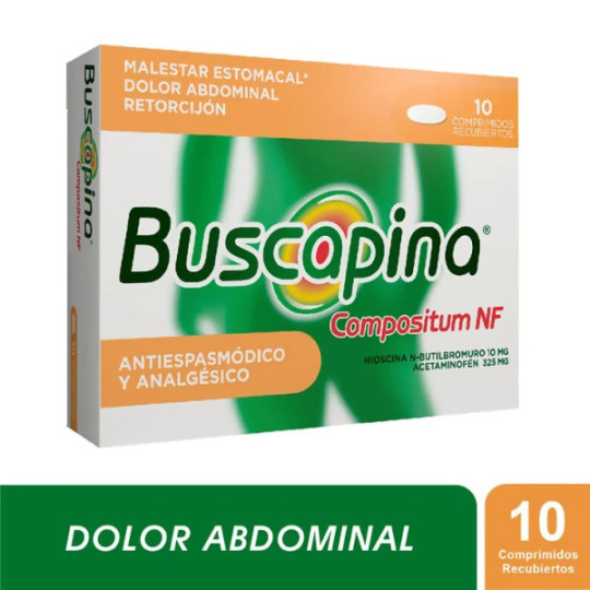 BUSCAPINA NF COMPOSITUM 325/10 MG 10 TBS HIOSCINA BUTIL BROMURO-PARACETAMOL 