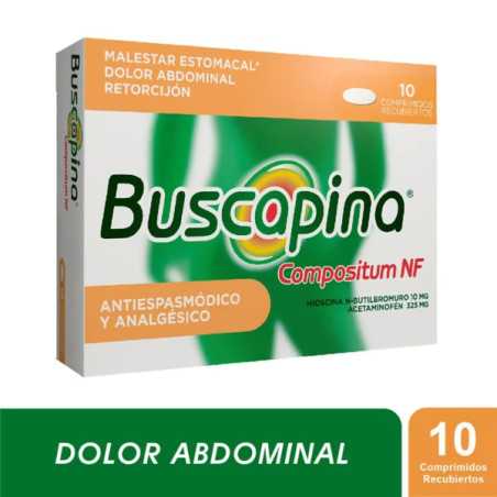 BUSCAPINA NF COMPOSITUM 325/10 MG 10 TBS HIOSCINA BUTIL BROMURO-PARACETAMOL 