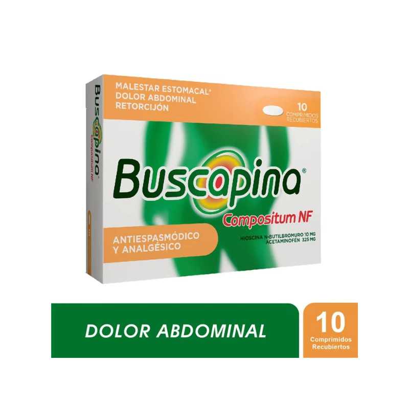 BUSCAPINA NF COMPOSITUM 325/10 MG 10 TBS HIOSCINA BUTIL BROMURO-PARACETAMOL 