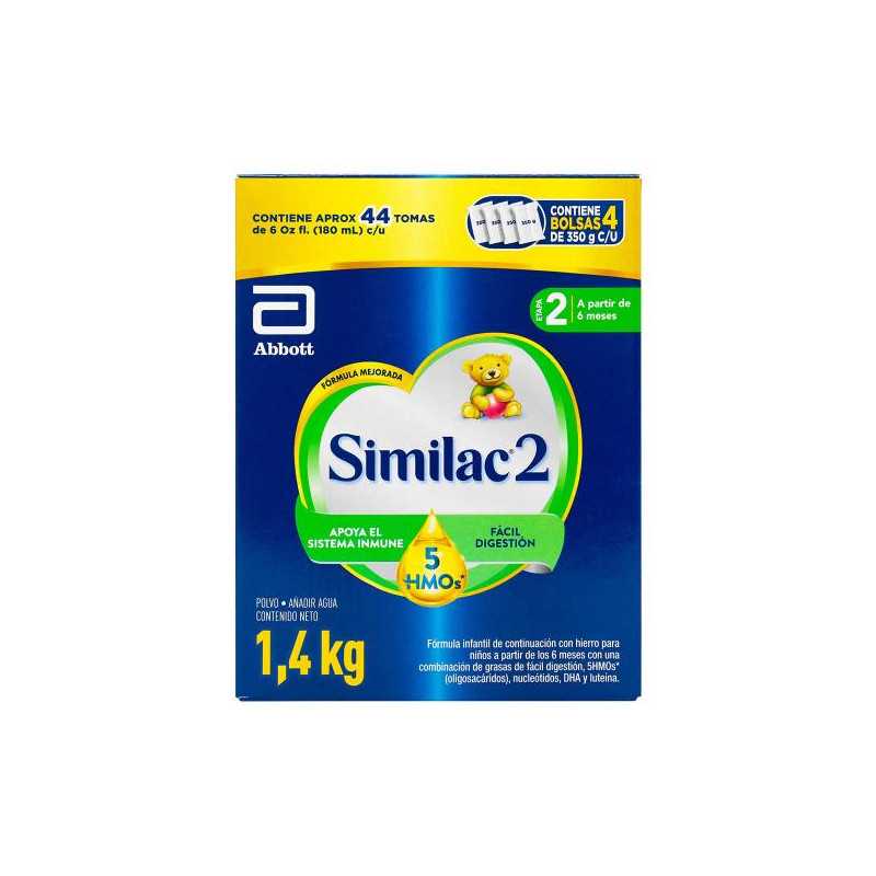SIMILAC 2 5HMOS CAJA 1400GRS (4BOL 350G) LECHES EN POLVO