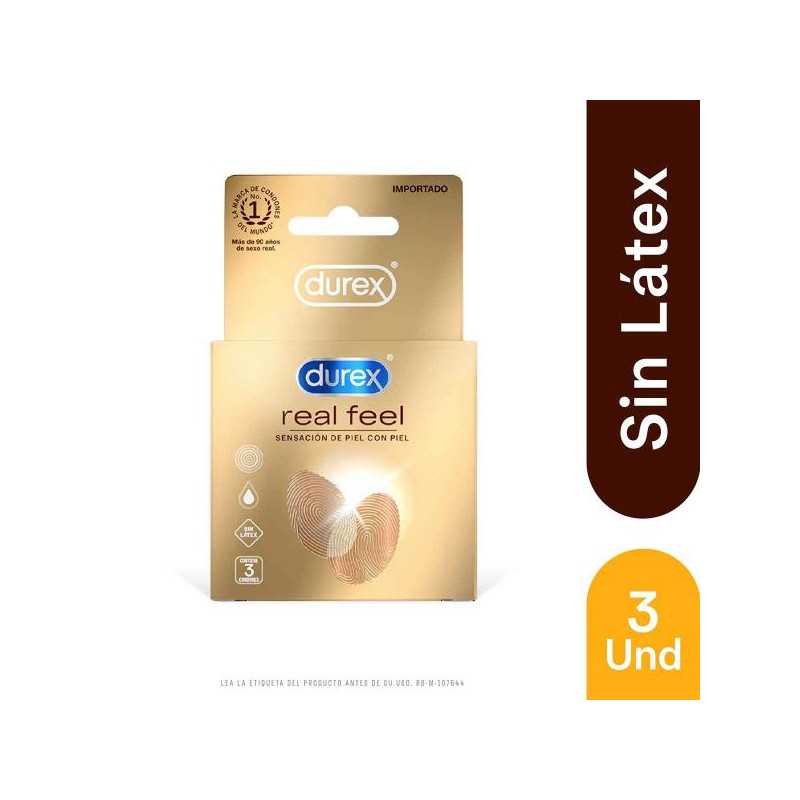 CONDONES DUREX REAL FEEL 3 UDS 