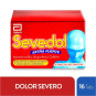 SEVEDOL EXTRA FUERTE 16 TABLETAS IBUPROFENO ACETAMINOFEN CAFEINA 