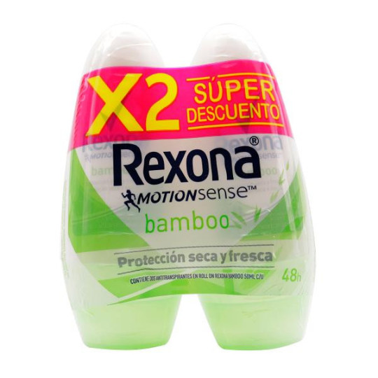 2 DTE.REXONA ROL. BAMBOO 53 GR S.O. M ROLON