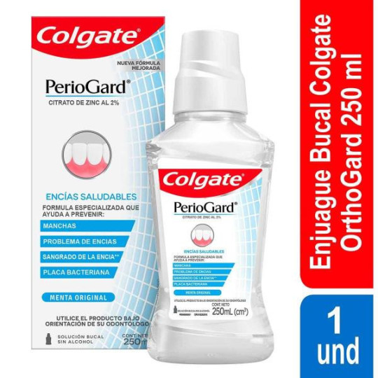 ENJ.COLGATE PERIOGARD SIN ALCOHOL 250 ML ENJUAGUE BUCAL