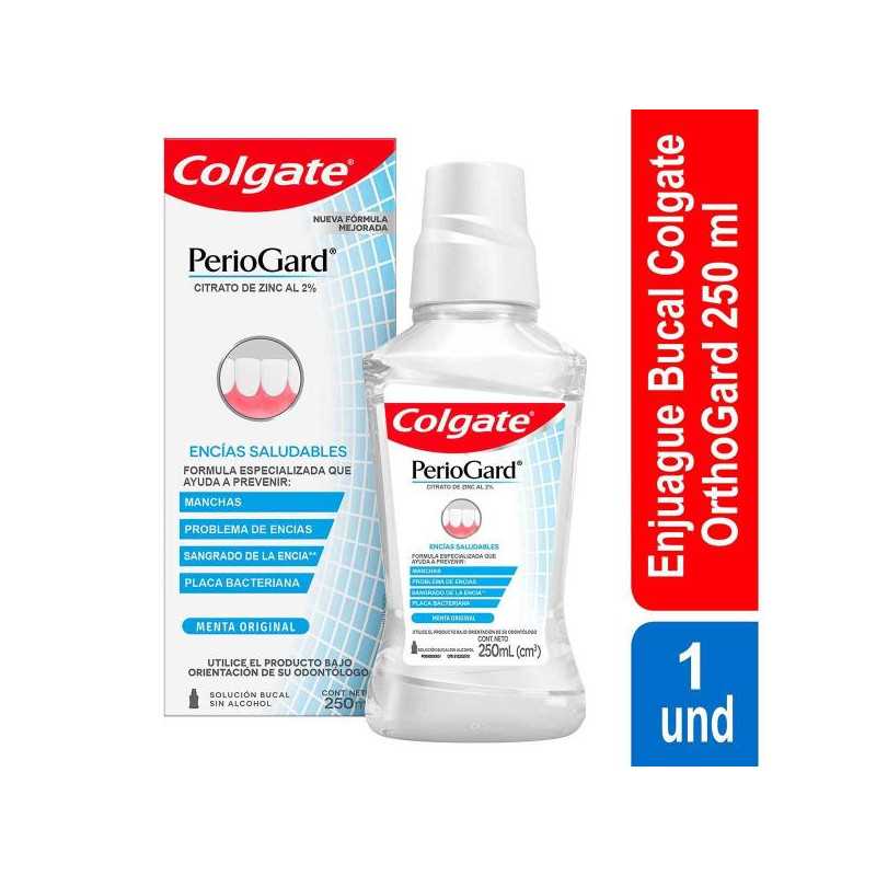 ENJ.COLGATE PERIOGARD SIN ALCOHOL 250 ML ENJUAGUE BUCAL