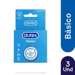 PRESERVAT.DUREX CLASICO 3 UDS