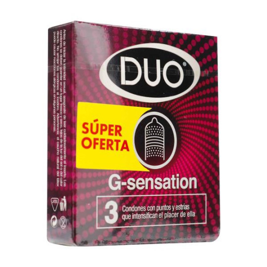 PRESERVAT.DUO G SENSATION 3 UDS S.O PRESERVATIVOS