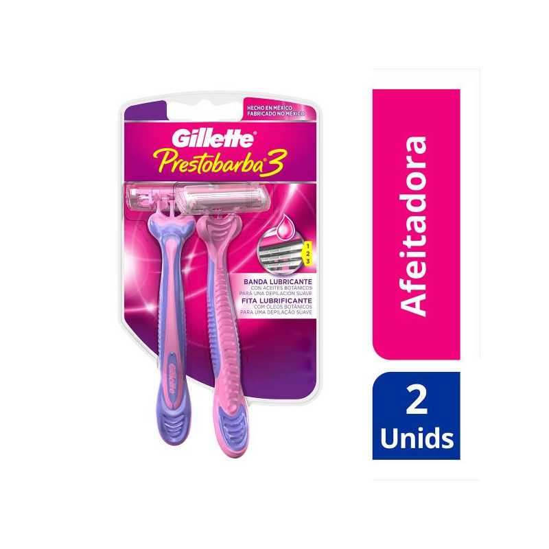 MAQ.PRESTOBARBA 3 MUJER 2 UDS MAQUINAS