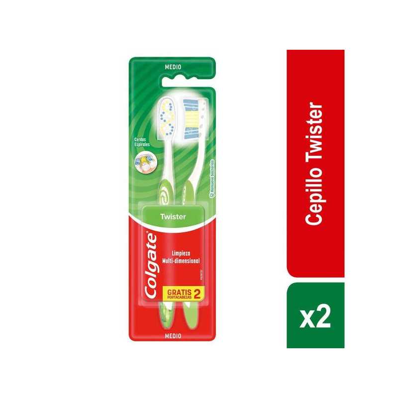 2 CEP.COLGATE TWISTER GTS 2 PORT.CABEZAS CEPILLOS