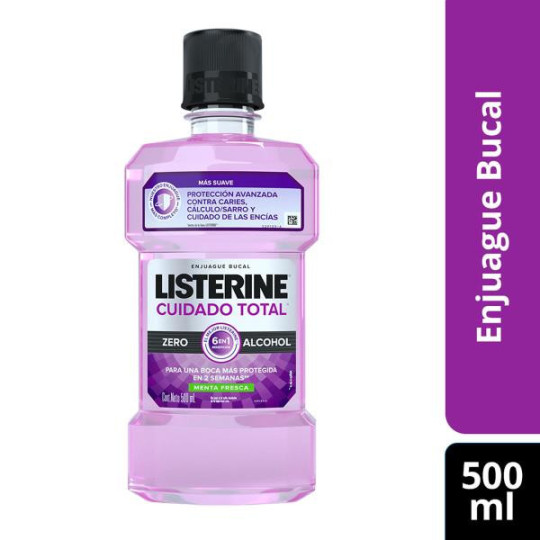 LISTERINE TOTAL ZERO 500 ML ENJUAGUE BUCAL 