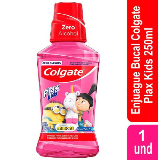 ENJ. COLG. PLAX KIDS AGNES MINIONS 250ML ENJUAGUE BUCAL
