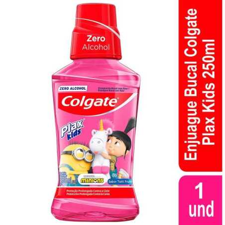 ENJ. COLG. PLAX KIDS AGNES MINIONS 250ML ENJUAGUE BUCAL