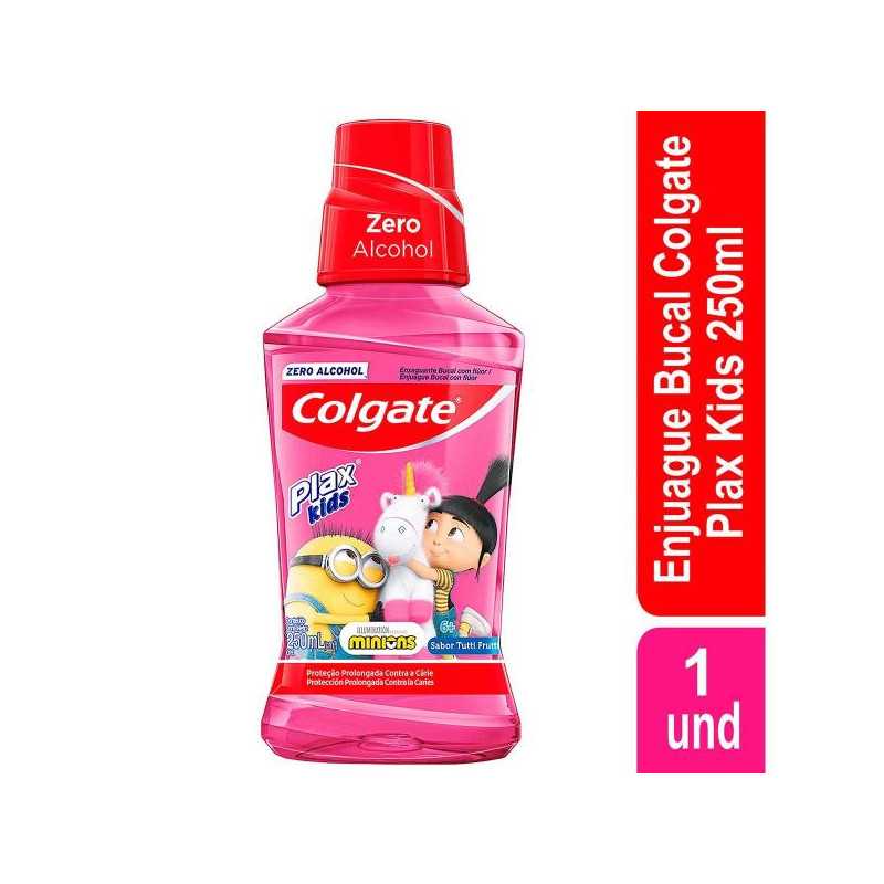 ENJ. COLG. PLAX KIDS AGNES MINIONS 250ML ENJUAGUE BUCAL