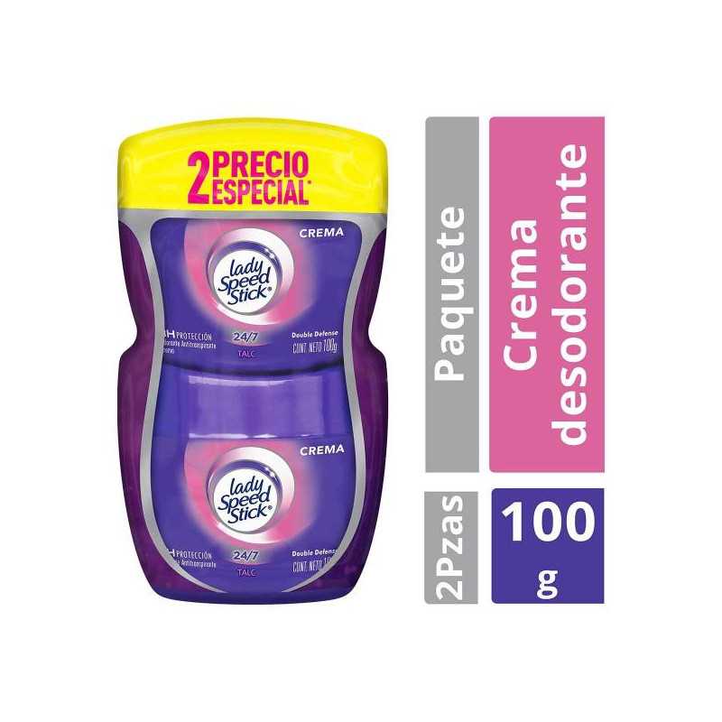 2 DTE.LADY SPEED TALC CRE 100 GR P.E M CREMAS