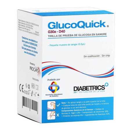 TIRAS REACTIVAS GLUCOQUICK 50 UDS (PB) GLUCOMETRIA