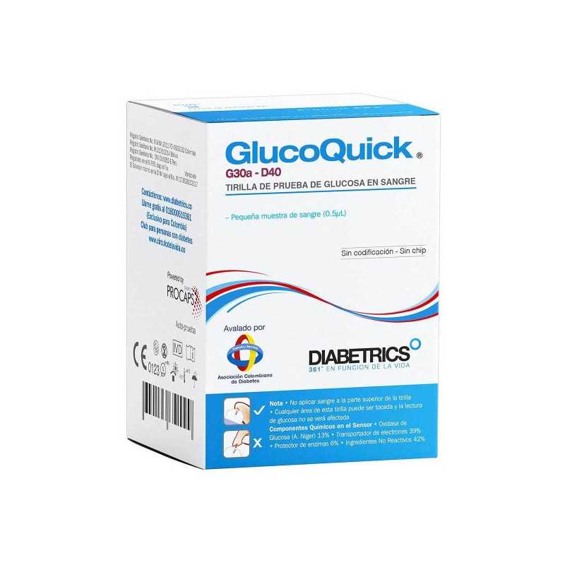 TIRAS REACTIVAS GLUCOQUICK 50 UDS (PB) GLUCOMETRIA