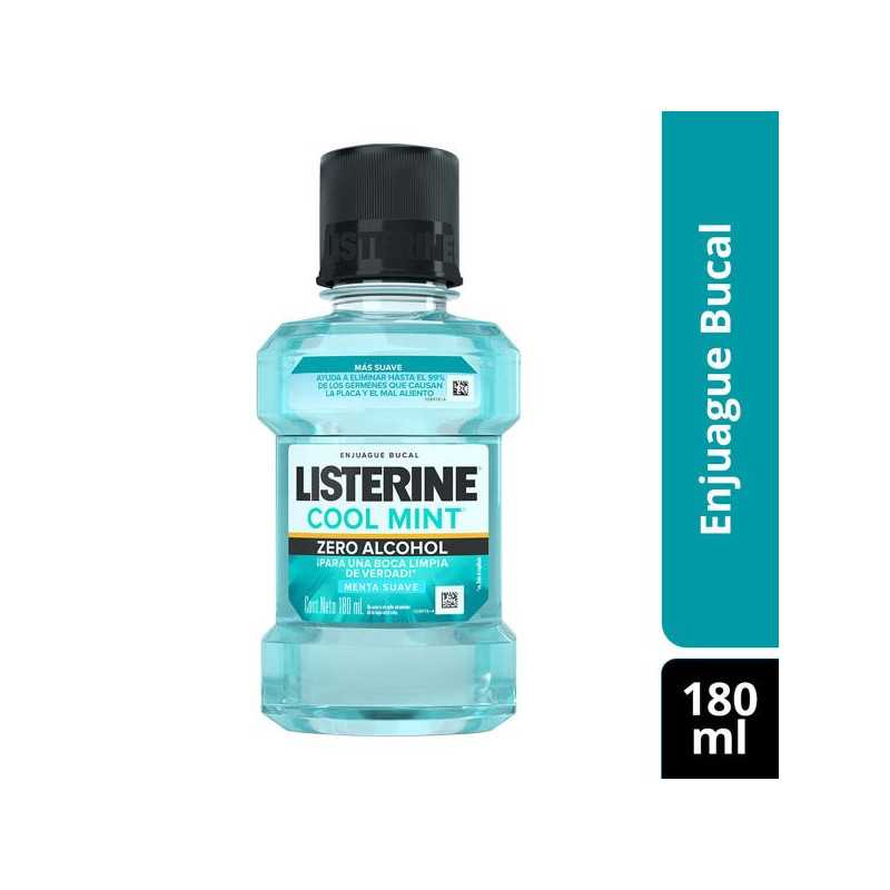 LISTERINE ZERO SIN ALCOHOL 180 ML ENJUAGUE BUCAL