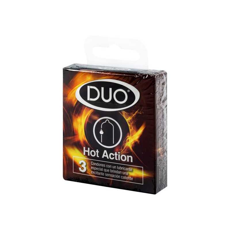 PRESERVAT.DUO HOT ACTION 3 UDS PRESERVATIVOS