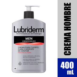 LUBRIDERM MEN 3-1 CON FRAGANCIA 400 ML LOCIONES 