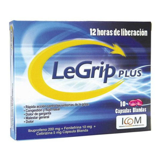 LEGRIP PLUS 10 CAPSULAS BLANDAS (PUMCV) (ANTIGRIPAL)