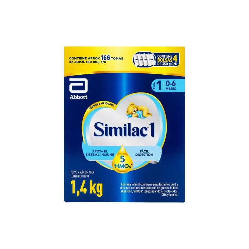 SIMILAC 1 5HMOS CAJA 1400GRS (4BOL 350G) LECHES EN POLVO