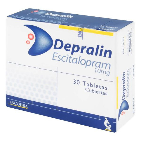 DEPRALIN 10 MG 30 TABLETAS (A) ESCITALOPRAM DEPRALIN 10 MG 30 TABLETAS (A) ESCITALOPRAM