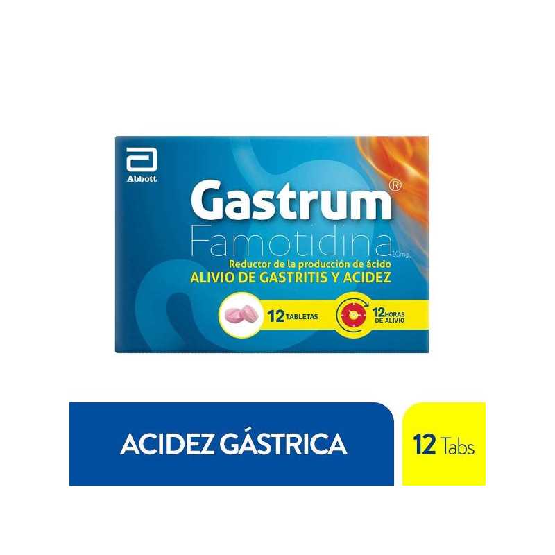 GASTRUM 10 MG 12 TABLETAS FAMOTIDINA 