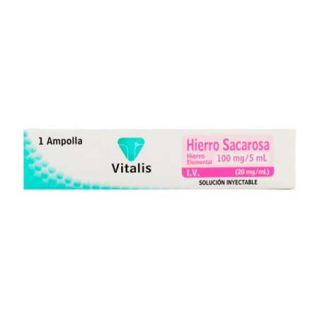 HIERRO SACAROSA 100 MG 1 AMP VT 