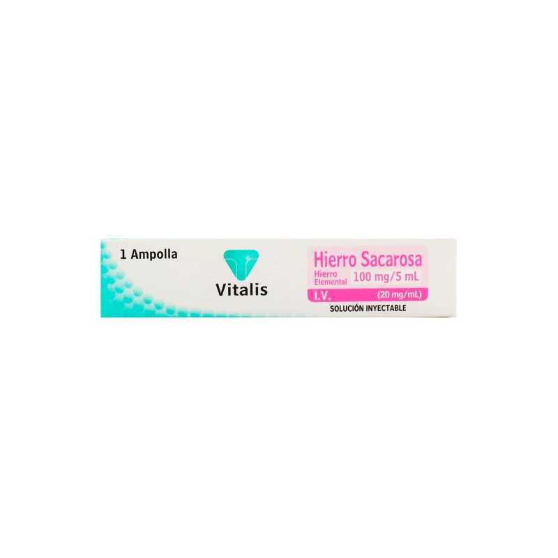HIERRO SACAROSA 100 MG 1 AMP VT 