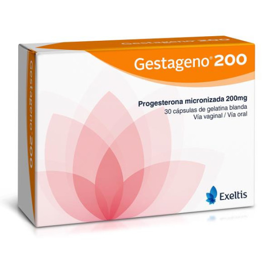 GESTAGENO 200 MG 30 CAPSULAS (A)(DA) PROGESTERONA