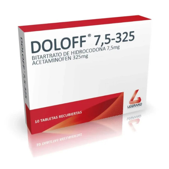 DOLOFF 7.5-325 10 TABLETAS HIDROCODONA BITARTARO-ACETANINOFEN