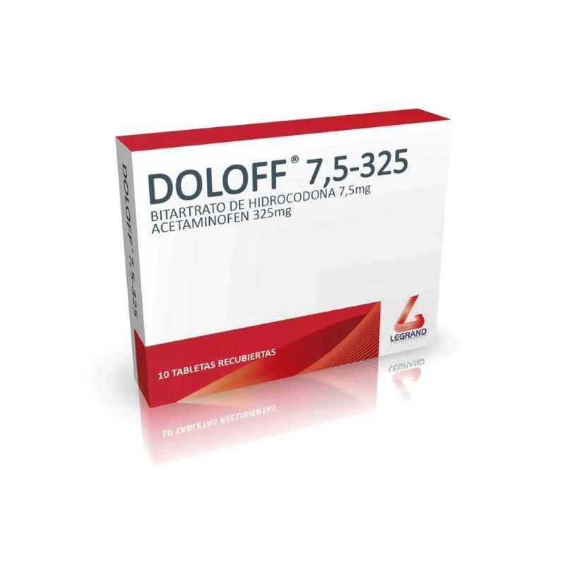DOLOFF 7.5-325 10 TABLETAS HIDROCODONA BITARTARO-ACETANINOFEN