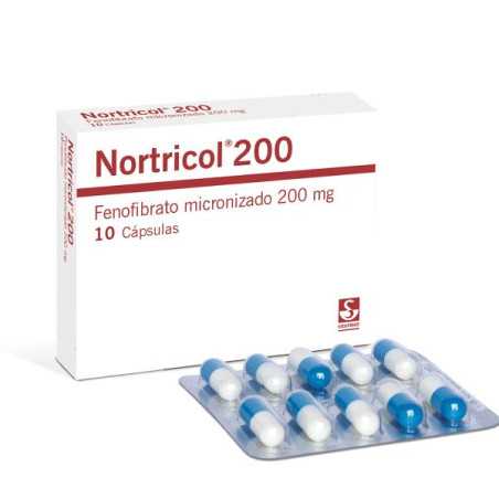 NORTRICOL 200 MG 10 CAPSULAS 