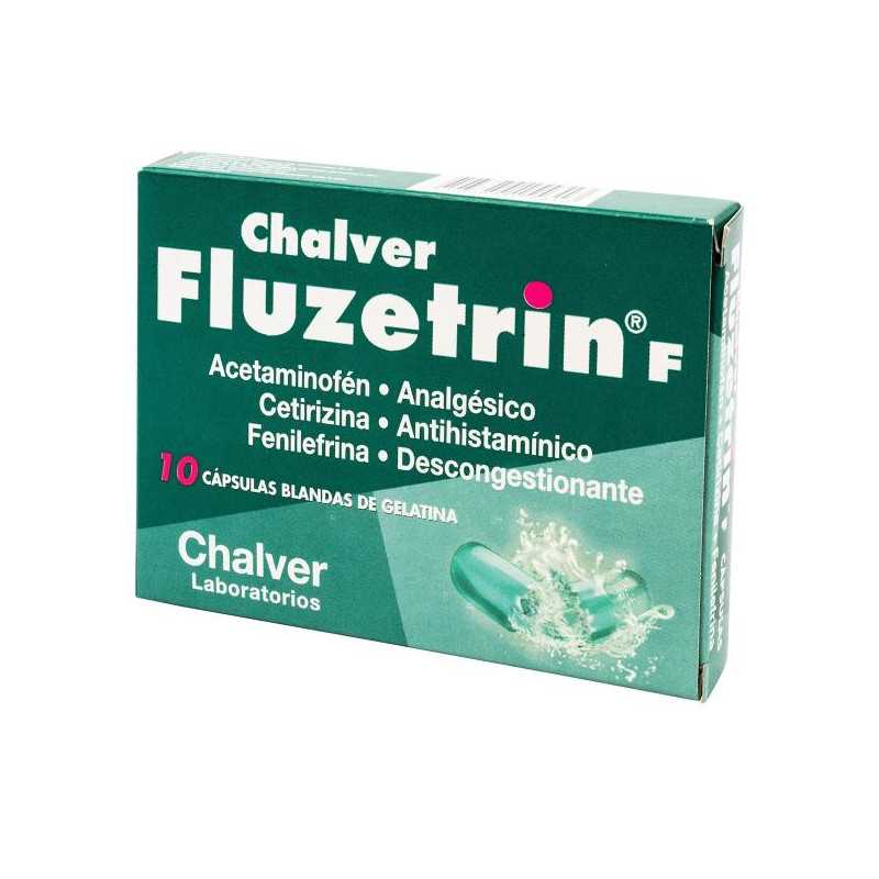FLUZETRIN F 500 MG 10 CAPSULAS CBG ACETAMINOFEN-CETIRIZINA