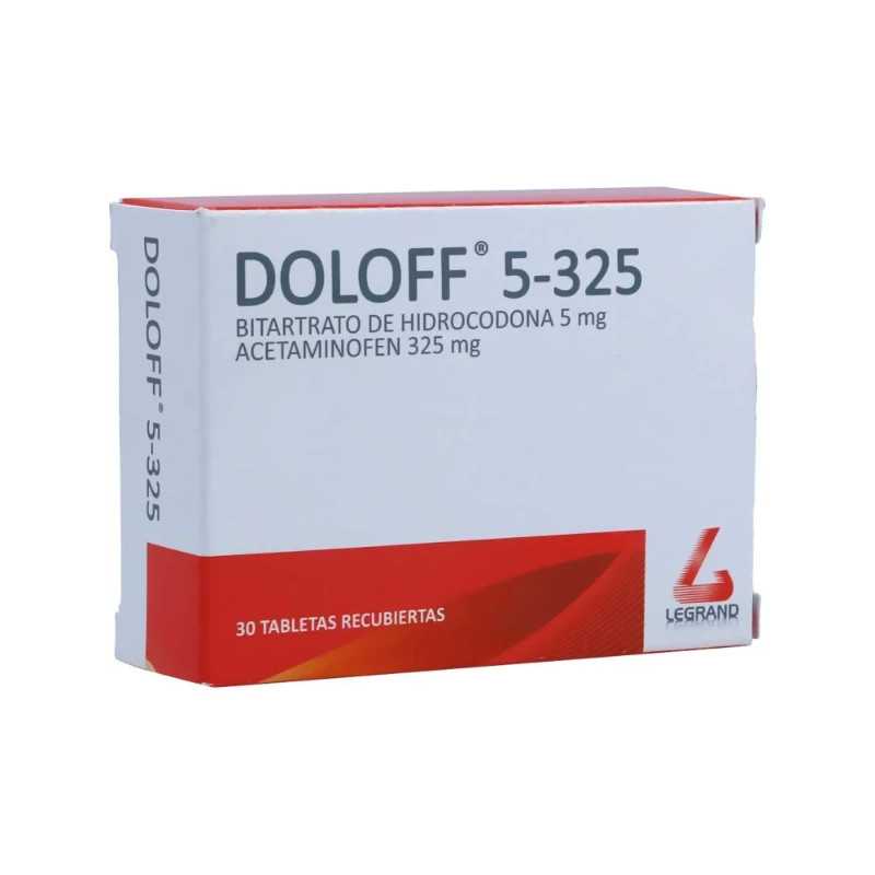 DOLOFF 5-325 30 TABLETAS (DA) HIDROCODONA BITARTARO-ACETANINOFEN