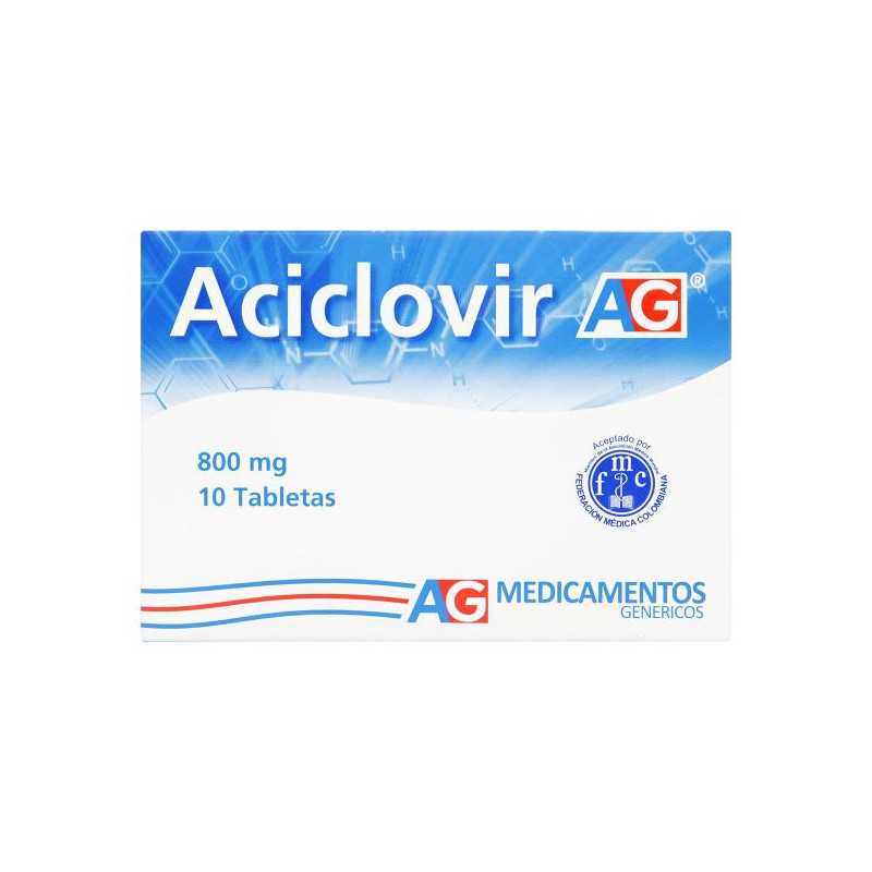 ACICLOVIR 800 MG 10 TABLETAS AG ACICLOVIR 