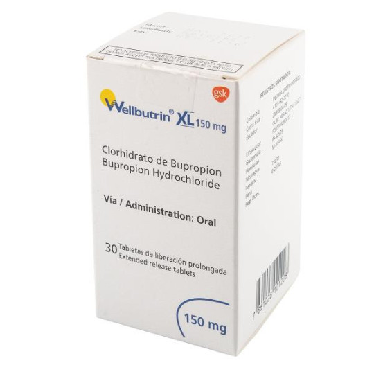 WELLBUTRIN XL 150 MG 30 TABLETAS (A)(DA) BUPROPION