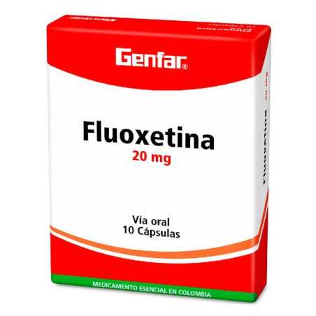 FLUOXETINA 20 MG 10 CAPSULAS GF FLUOXETINA