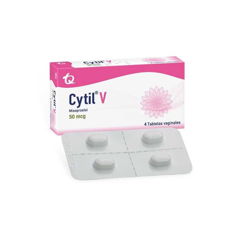 CYTIL V 50 MCG 4 TABLETAS MISOPROSTOL 