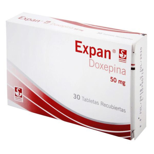 EXPAN 50 MG 30 TABLETAS DOXEPINA