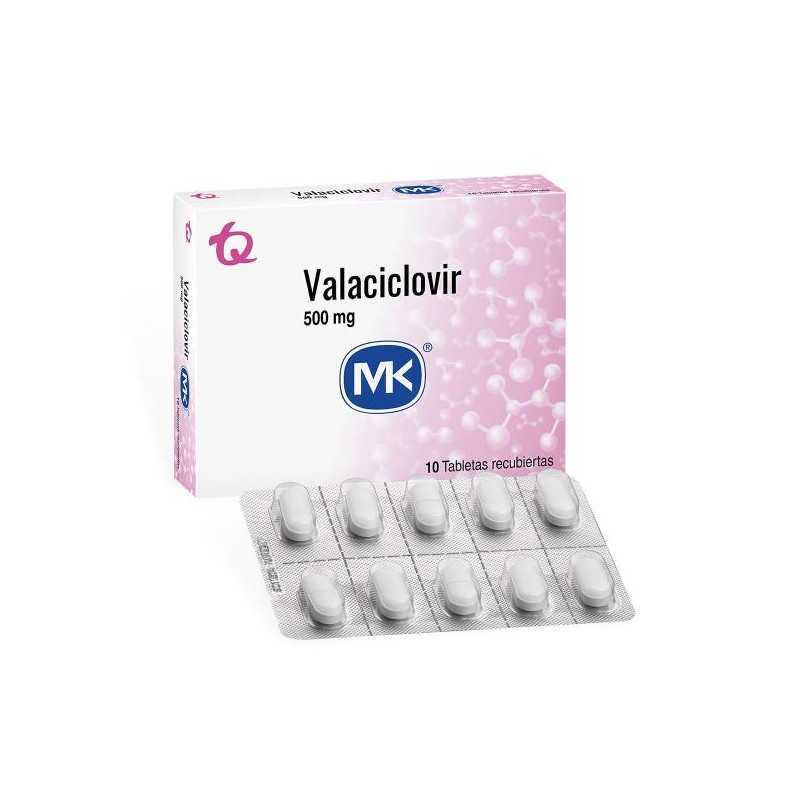 VALACICLOVIR 500 MG 10 TABLETAS MK VALACICLOVIR