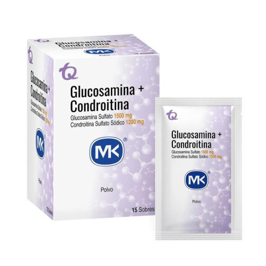 GLUCOSAMINA CONDROHITINA 15 SBS MK GLUCOSAMINA CLORHIDRATO-CONDROITINA