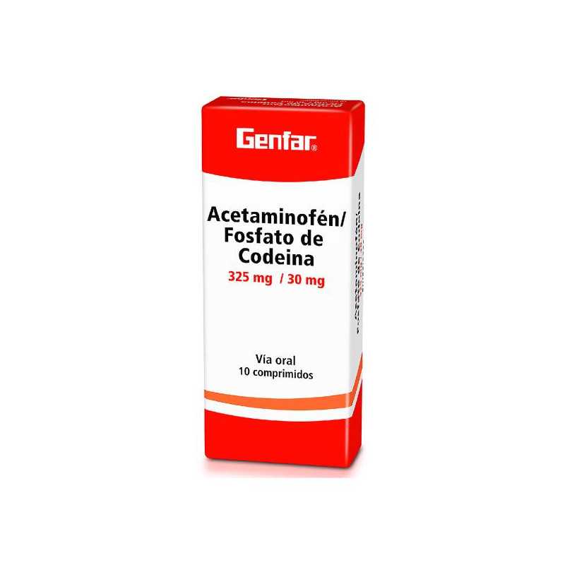 ACETAMINOFEN CODEINA 325/30MG 10 TBS GF ACETAMINOFEN CODEINA