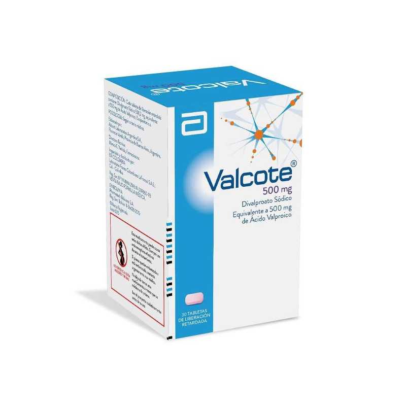 VALCOTE 500 MG 30 TABLETAS (DA) (A) DIVALPROATO SODICO