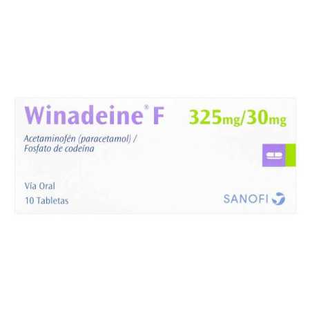 WINADEINE F 325/30 MG 10 TABLETAS ACETAMINOFEN CODEINA
