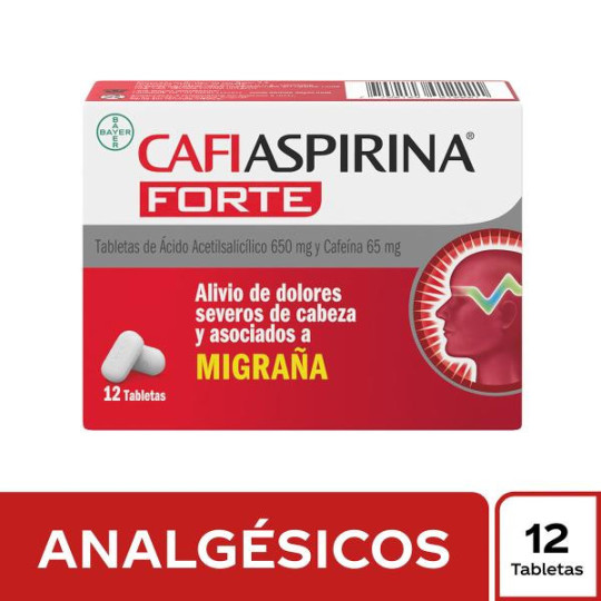 CAFIASPIRINA FORTE 650MG 12 TAB ACIDO ACETILSALICILICO-CAFEI