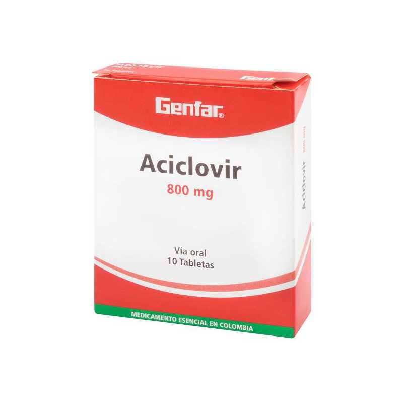 ACICLOVIR 800 MG 10 TABLETAS GF ACICLOVIR