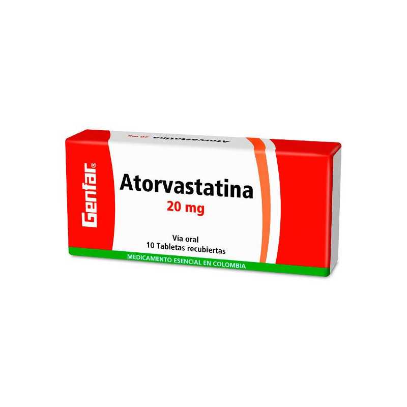 ATORVASTATINA 20 MG 10 TABLETAS GF ATORVASTATINA ATORVASTATINA 20 MG 10 TABLETAS GF ATORVASTATINA