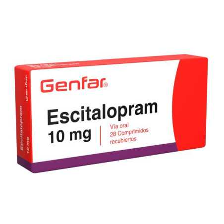 ESCITALOPRAM 10 MG 28 TABLETAS W ESCITALOPRAM