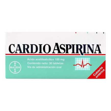 CARDIOASPIRINA 100 MG 30 TABLETAS (PB) ACETILSALICILICO ACIDO